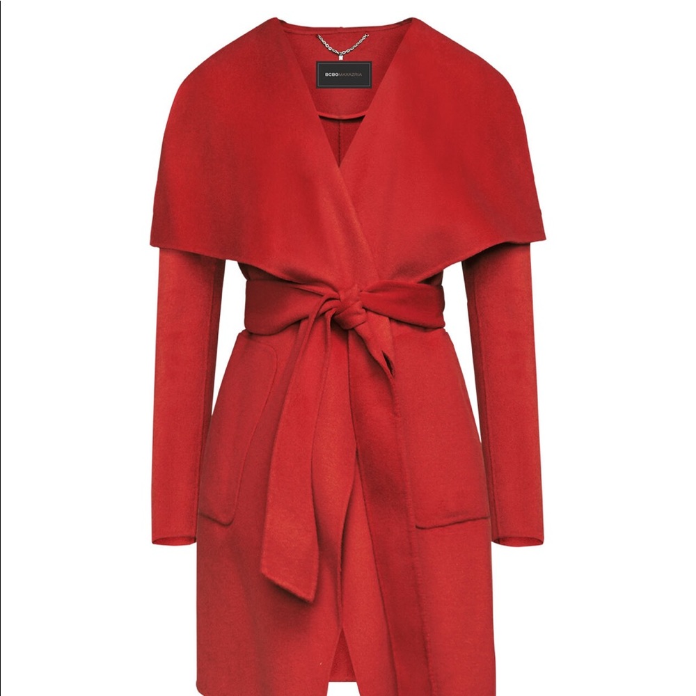 BCBG Red Jocelyn Wrap Winter Coat
